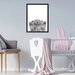 Настенный плакат с милым котёнком Постер с животными Декор интерьера для детской комнаты - 40 х 27 см цена и информация | Интерьерные наклейки | pigu.lt