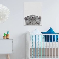 Настенный печатный холст с милым котёнком Декор интерьера для детской комнаты - 40 х 30 см цена и информация | Интерьерные наклейки | pigu.lt