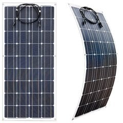Saulės elektrinės komplektas, 100 W, 12 V kaina ir informacija | Komponentai saulės jėgainėms | pigu.lt