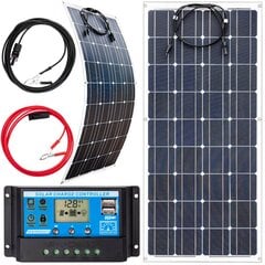 Saulės elektrinės komplektas, 100 W, 12 V цена и информация | Комплектующие для солнечных электростанций | pigu.lt