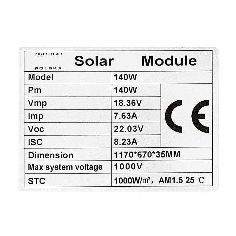 Saulės elektrinės komplektas, 140 W, 12 V kaina ir informacija | Komponentai saulės jėgainėms | pigu.lt