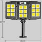 Gatvės šviestuvas su saulės elementu ir valdymo pulteliu, 450 W kaina ir informacija | Lauko šviestuvai | pigu.lt