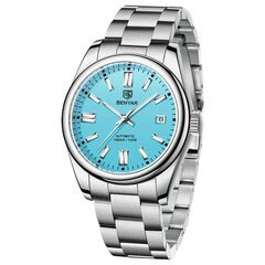 Мужские наручные часы Benyar 5185, серебристо-голубой цена и информация | Мужские часы | pigu.lt