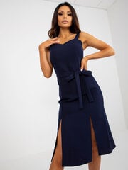 коктейльное платье темно-синего цвета с разрезами на бретелях цена и информация | Платья | pigu.lt