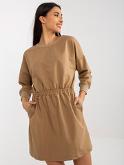 мини-платье-толстовка camel с эластичным поясом цена и информация | Платья | pigu.lt