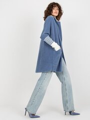темно-синее женское пальто из альпаки с карманами цена и информация | Женские пальто | pigu.lt