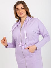 Женская светло-фиолетовая толстовка больших размеров цена и информация | Женские толстовки | pigu.lt