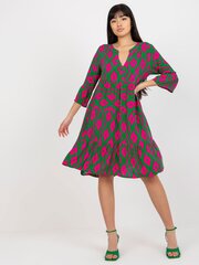 Женское зеленое платье с принтом цена и информация | Платья | pigu.lt