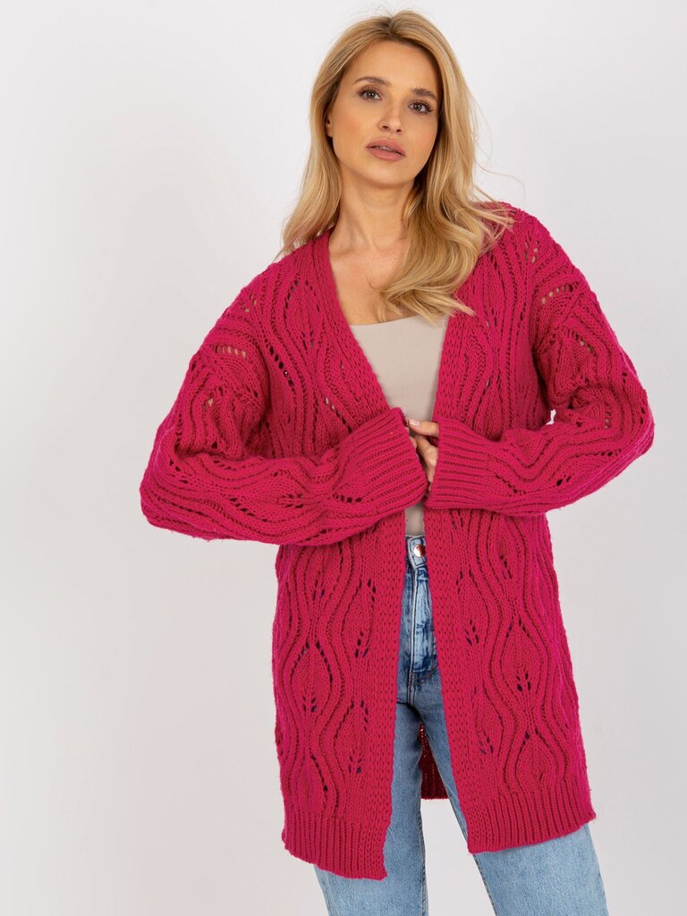 Kardiganas moterims Badu, rožinis цена и информация | Megztiniai moterims | pigu.lt