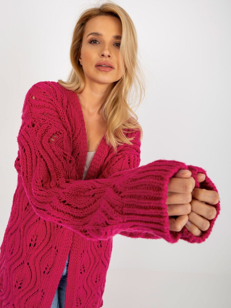 Kardiganas moterims Badu, rožinis цена и информация | Megztiniai moterims | pigu.lt