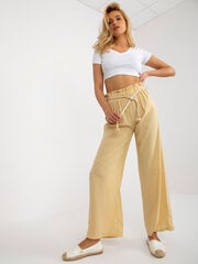 Брюки женские темно-желтые из ткани цена и информация | Женские брюки | pigu.lt