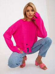 Женский флуоресцентно-розовый асимметричный свитер цена и информация | Свитера женские | pigu.lt
