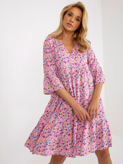 Женское розовое платье с принтом цена и информация | Платья | pigu.lt