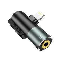 Аудио адаптер Hoco LS32 Lightning to 3.5mm серый цена и информация | Адаптеры, USB-разветвители | pigu.lt