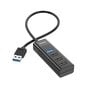 USB šakotuvas Hoco HB25 Easy mix 4-in-1, USB-A to 1xUSB3.0+3xUSB2.0 цена и информация | Adapteriai, USB šakotuvai | pigu.lt