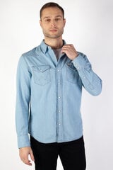 Мужская рубашка Wrangler 112350570, синий цена и информация | Мужские рубашки | pigu.lt