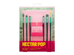 Набор кисточек для макияжа Real Techniques Nectar Pop So Jelly Eye Set, 6 шт + кристаллы 18 шт. цена и информация | Кисти для макияжа, спонжи | pigu.lt