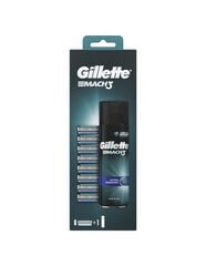 Rinkinys Gillette Mach3: skutimosi peiliukai, 8 vnt. + Mach3 gelis, 200ml kaina ir informacija | Gillette Plaukų priežiūrai | pigu.lt