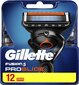 Keičiamos skutimosi galvutės Gillette Fusion Proglide, 12 vnt. цена и информация | Skutimosi priemonės ir kosmetika | pigu.lt