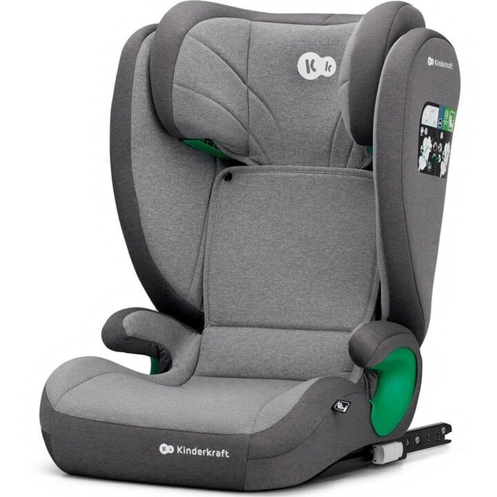 Kinderkraft automobilinė kėdutė Junior Fix 2 i-Size 15-36 kg Isofix, Rocket Grey kaina ir informacija | Autokėdutės | pigu.lt