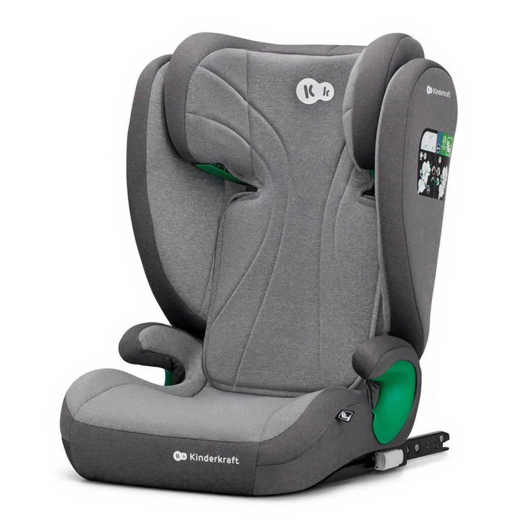 Kinderkraft automobilinė kėdutė Junior Fix 2 i-Size 15-36 kg Isofix, Rocket Grey kaina ir informacija | Autokėdutės | pigu.lt