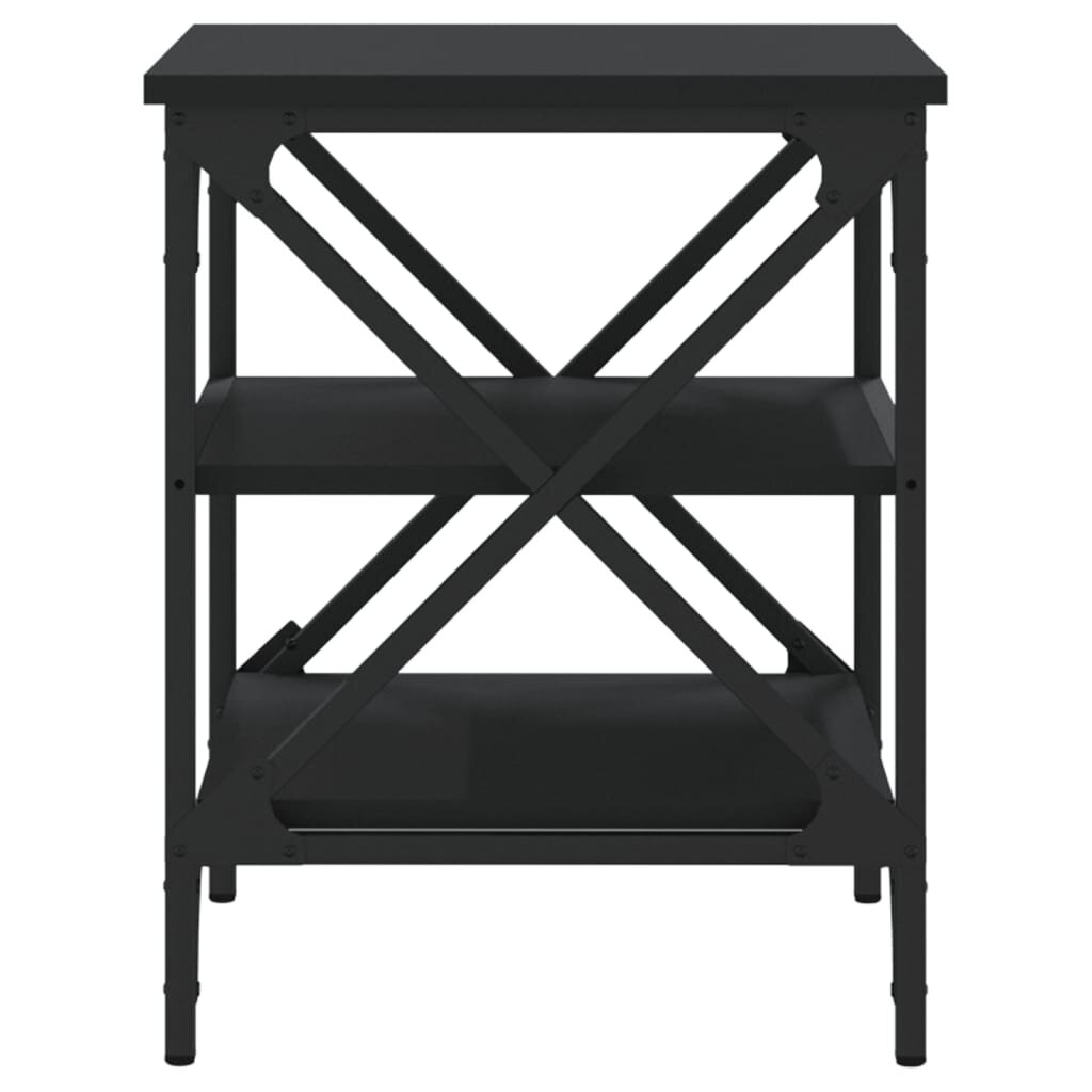 Šoninis staliukas vidaXL, juodas kaina ir informacija | Kavos staliukai | pigu.lt