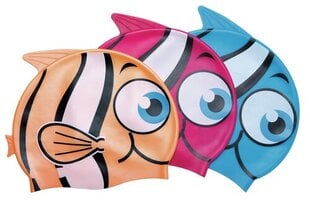 Шапочка для плавания, оранжевая/синяя/розовая цена и информация | Шапочки для плавания | pigu.lt