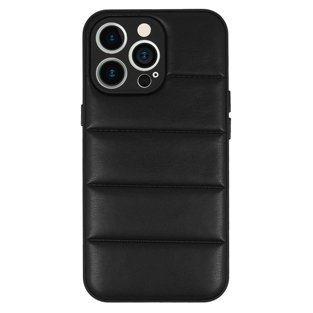 Leather 3D skirtas iPhone 12 D2, juodas цена и информация | Telefono dėklai | pigu.lt