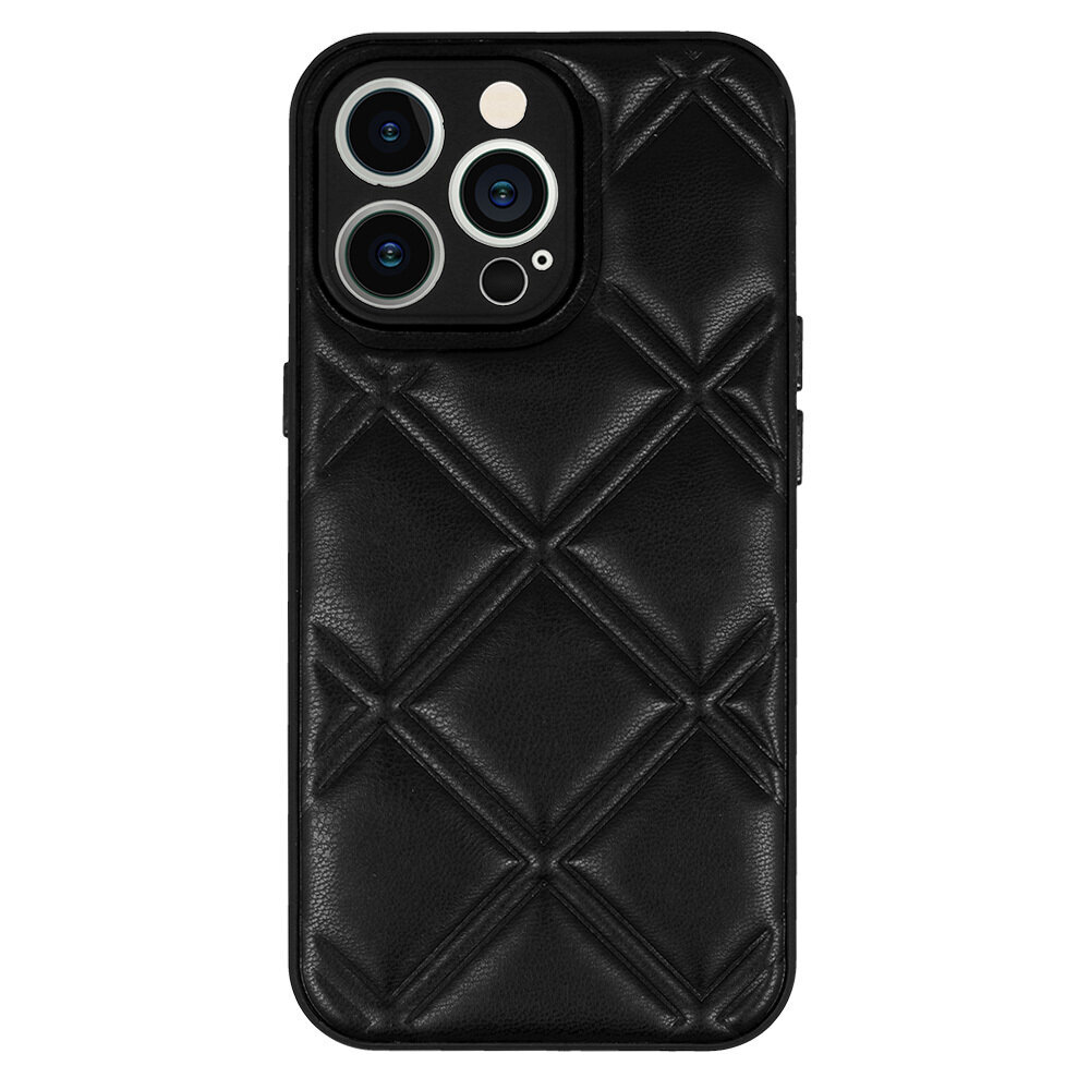 Leather 3D skirtas Samsung Galaxy A23 4G/5G D3, juodas kaina ir informacija | Telefono dėklai | pigu.lt