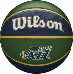 Баскетбольный мяч Wilson  NBA Team Tribute Utah Jazz Синий цена и информация | Баскетбольные мячи | pigu.lt