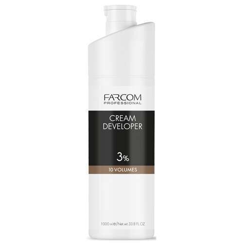 Oksidacinė emulsija Farcom Professional Cream Developer 3% 10 Vol, 1000ml kaina ir informacija | Plaukų dažai | pigu.lt