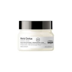 Kaukė plaukams L'Oréal Professionnel Metal Detox Mask 250ml цена и информация | Средства для укрепления волос | pigu.lt