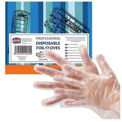Vienkartinės pirštinės Ronney Professional Disposable Foil Gloves, L/XL, 100 vnt. kaina ir informacija | Plaukų dažai | pigu.lt