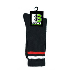 Спортивные носки Bisoks 11022 black/2 stripes white/red цена и информация | Мужские носки | pigu.lt