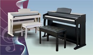 Цифровое пианино MAXSETBL-88 белое с белой скамьей для пианино цена и информация | Клавишные музыкальные инструменты | pigu.lt