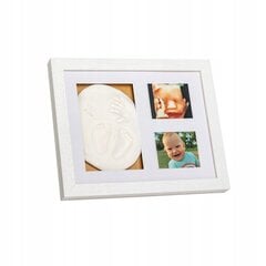 Rėmelio su moliu rinkinys kūdikio antspaudams Tiny Memories, baltas kaina ir informacija | Antspaudai kūdikiams | pigu.lt