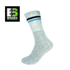 Спортивные носки Bisoks 11022 l.grey/2 stripes black/light blue цена и информация | Мужские носки | pigu.lt