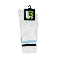 Спортивные носки Bisoks 11022 l.grey/2 stripes black/light blue цена и информация | Мужские носки | pigu.lt