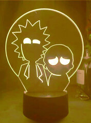 3D лампа Led Rick and Morty цена и информация | Детские светильники | pigu.lt