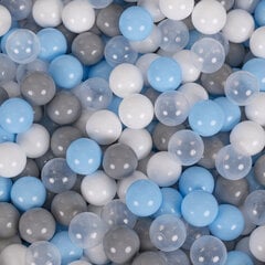 Круглый большой бассейн с цветными мячами KiddyMoon Ball Pool 120х30 см/600 шт., темно-серый: серый/белый/прозрачный/синий цена и информация | Игрушки для малышей | pigu.lt