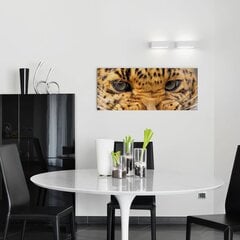 Настенный печатный холст глаза дикого леопарда Холст с животными Декор интерьера - 78 х 30 см цена и информация | Интерьерные наклейки | pigu.lt