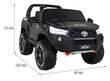 Dvivietis vaikiškas elektromobilis Toyota Hillux, juodas kaina ir informacija | Elektromobiliai vaikams | pigu.lt
