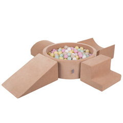 Kamuoliukų baseinas KiddyMoon su priedais, 90X30cm, 300 kamuoliukų, rožinis kaina ir informacija | Žaislai kūdikiams | pigu.lt