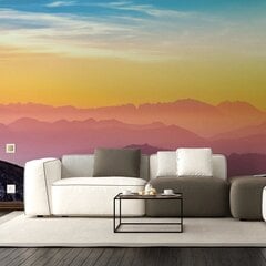 Фотообои с изображением заката  в горах Обои с красивым пейзажем Декор интерьера - 390 х 280 см цена и информация | Интерьерные наклейки | pigu.lt