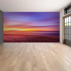 Фотообои с изображением яркого заката на пляже Обои с красивым пейзажем Декор интерьера - 390 х 280 см цена и информация | Интерьерные наклейки | pigu.lt