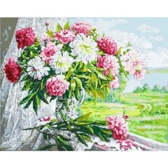 Tapyba pagal skaičius Rytas japonų sode 40x50 cm kaina ir informacija | Tapyba pagal skaičius | pigu.lt