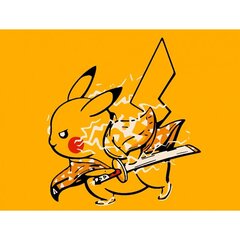 Tapyba pagal skaičius Pikachu samurai 15x20 cm kaina ir informacija | Tapyba pagal skaičius | pigu.lt