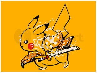 Tapyba pagal skaičius Pikachu samurai 15x20 cm kaina ir informacija | Tapyba pagal skaičius | pigu.lt