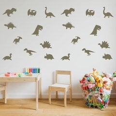Виниловые наклейки на стену Золотые силуэты динозавров Декор интерьера для детской комнаты - 40 шт. цена и информация | Интерьерные наклейки | pigu.lt