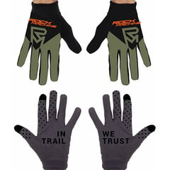Вело перчатки Rock Machine Race FF, черные/серые/зеленые, L цена и информация | Одежда для велосипедистов | pigu.lt